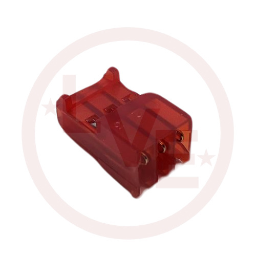 AMP 643813-3 CONNECTOR RECEPTACLE 3 POS RIGHT ANGLE 22AWG RED MTA-101