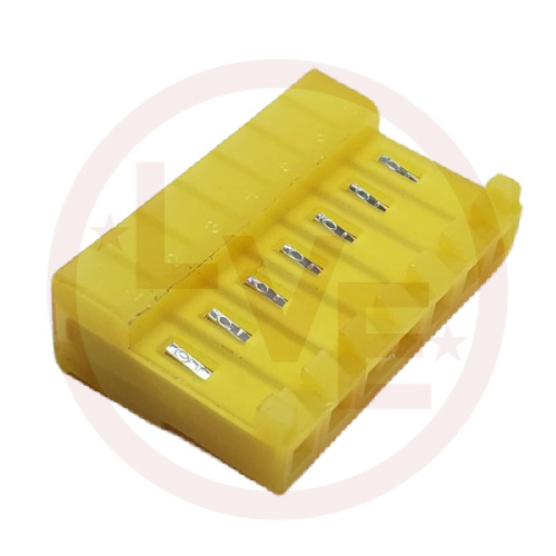 AMP 643818-7 CONNECTOR RECEPTACLE 7 POS 20 IDC AWG MTA-156 YELLOW