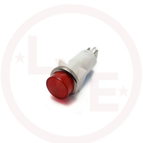 INDICATOR 28V RED DAYLIGHT VISABLE LED 0.250" Q.C.TABS PANEL MOUNT