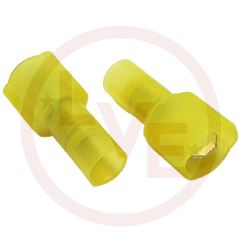 TERMINAL QDC MALE FULLY INSULATED 12-10 AWG .250X.032 YELLOW NYLON