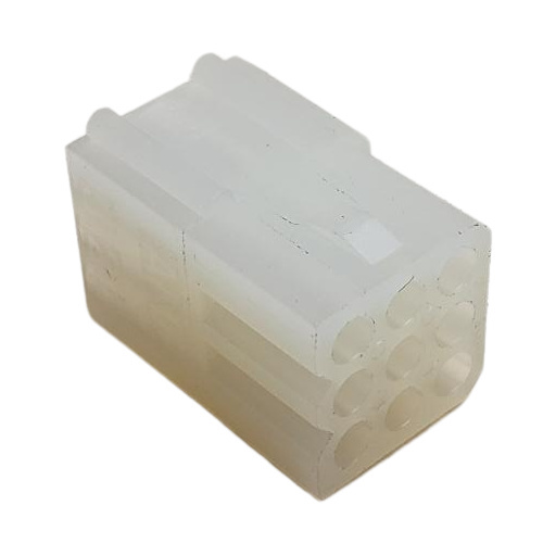 AMP 770429-1 CONNECTOR 9 POS RECEPTACLE HSG COMMERCIAL .62" PIN & SOCKET NATURAL W/DETENT LOCK