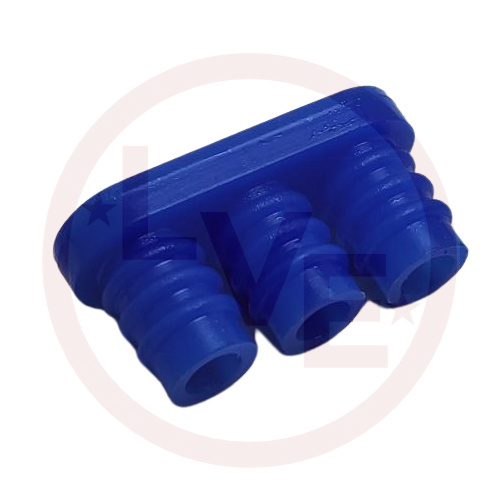 AMP 794272-1 CONNECTOR WIRE SEAL 3 POS UNIVERSAL MATE-N-LOK BLUE