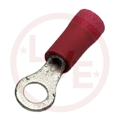 TERMINAL RING 22-18 AWG #6 STUD INSULKRIMP