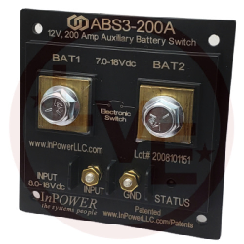 AUXILLIARY BATTERY SWITCH 200A SGL LUG