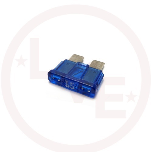 BUSSMANN BK/ATC-15 FUSE 15A 32VDC FAST ACTING BLUE AUTOMOTIVE BLADE