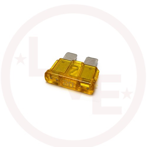 BUSSMANN BK/ATC-20 FUSE 20A 32VDC FAST ACTING YELLOW AUTOMOTIVE BLADE