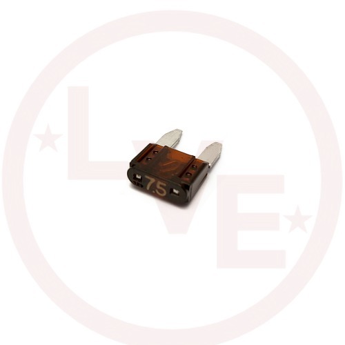 BUSSMANN ATM-7-1/2 FUSE 7.5A 32VDC FAST ACTING BROWN MINI AUTOMOTIVE BLADE