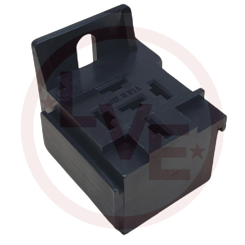 CUSTOM CONNECTOR BR05-FW RELAY SOCKET 5 PIN HOUSING MOUNT BRACKET BLACK