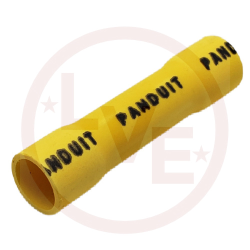 PANDUIT BSV10X-D TERMINAL BUTT SPLICE 12-10 AWG INSULATED YELLOW VINYL