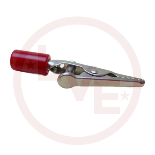 MUELLER BU-60HS-2 CLIP ALLIGATOR 10A STEEL INSULATED SLEEVE RED