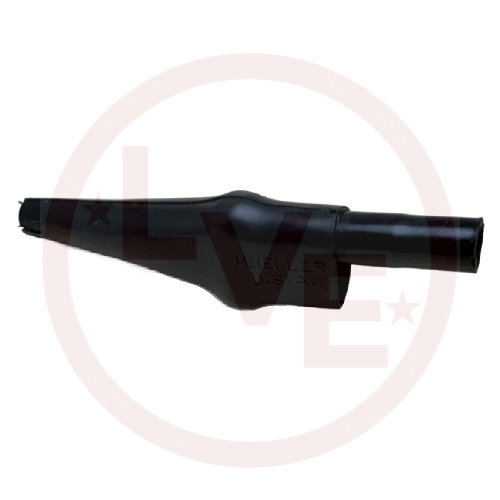 MUELLER BU-63C-0 CLIP ALLIGATOR 10A COPPER INSULATED BLACK
