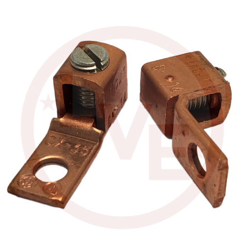 TERMINAL CONNECTOR 14 AWG 3/16" STUD COPPER MECH LUG