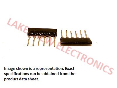 CAPAR CRN-6/5-2.2KJ RESISTOR NETWORK 2.2K OHM 6P5R 5% SIP