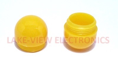 INDICATOR LENS CAP YELLOW TRANSLUCENT DOME