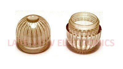 INDICATOR LENS CAP TRNSP FLUTED DOME CLEAR