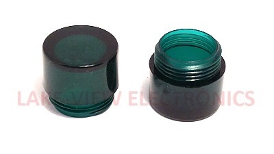 INDICATOR LENS CAP GREEN TRANSPARENT ROUND CYLINDRICAL