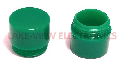 INDICATOR LENS CAP GREEN TRANSLUCENT ROUND CYLINDRICAL