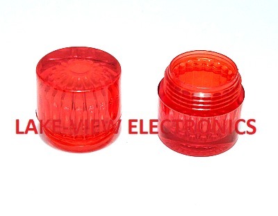 CML 25P-626R INDICATOR LENS CAP RED TRANSPARENT ROUND CYLINDRICAL FLUTED