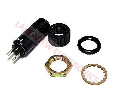 CML CML10-203-1 INDICATOR LAMP HOLDER 120V BLACK FOR CARTRIDGE LAMPS SOLD TABS