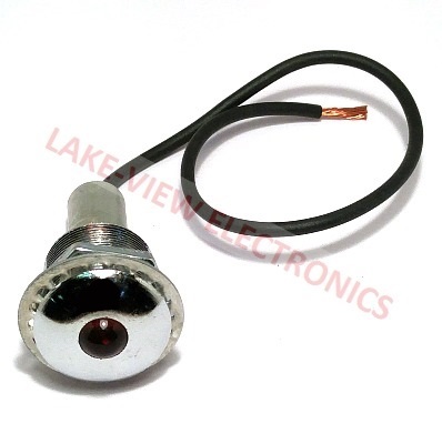 COLE HERSEE PL-5-RC INDICATOR PILOT LIGHT 12V RED INCAND 3/4" MNT STEM