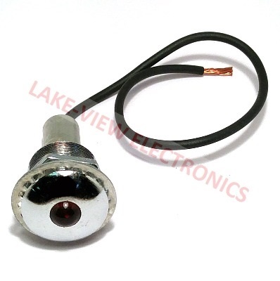 INDICATOR PILOT LIGHT 12V RED INCAND 3/4" MNT STEM