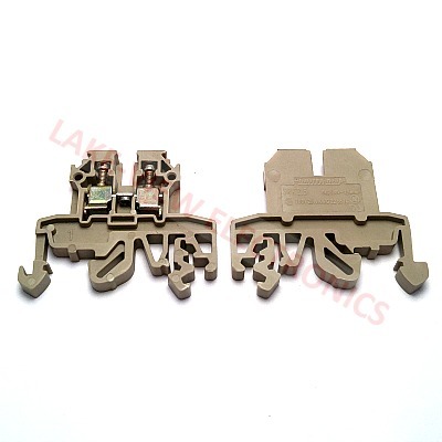 TERMINAL BLOCK 2POS TS 15 DIN RAIL MOUNT BEIGE