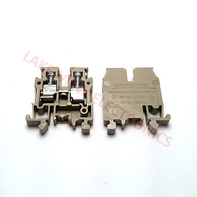 TERMINAL BLOCK 2POS TS 15 DIN RAIL MOUNT BEIGE