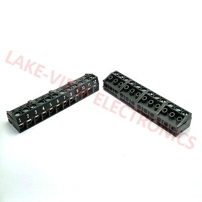 CONTA CLIP 11179.4IA TERMINAL BLOCK 12POS 5P 45DEG IMPRINTED WHITE PLUGGABLE BLACK
