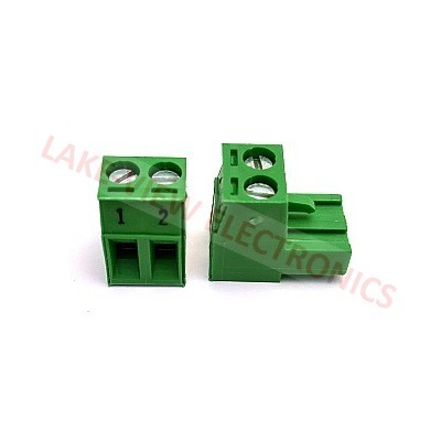 TERMINAL BLOCK 2POS 5.08P IMPRINTED RIGHT ANGLE PLUGGABLE GREEN