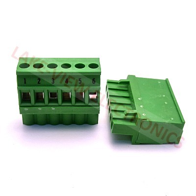 TERMINAL BLOCK 6POS 5.08P IMPRINTED STRAIGHT PLUGGABLE GREEN