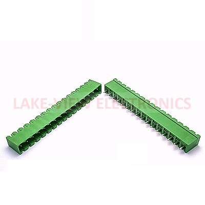 CONTA CLIP 11644.1 TERMINAL BLOCK HEADER 16POS 5.08P VERTICAL GREEN