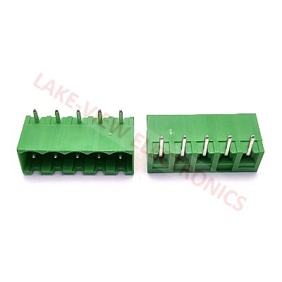 TERMINAL BLOCK HEADER 5POS 5.08P HORIZONTAL GREEN