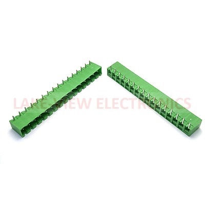 TERMINAL BLOCK HEADER 16POS 5.08P HORIZONTAL GREEN