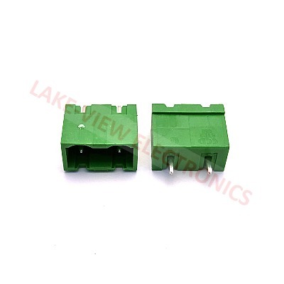 TERMINAL BLOCK HEADER 2POS 7.62P VERTICAL GREEN