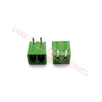 TERMINAL BLOCK HEADER 2POS 3.81P HORIZONTAL GREEN