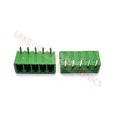 TERMINAL BLOCK HEADER 5POS 3.81P HORIZONTAL GREEN