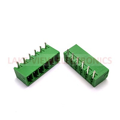 TERMINAL BLOCK HEADER 6POS 3.81P HORIZONTAL GREEN