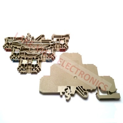 CONTA CLIP 1295.2 TERMINAL BLOCK 6POS TS 32/35 DIN RAIL MOUNT BEIGE