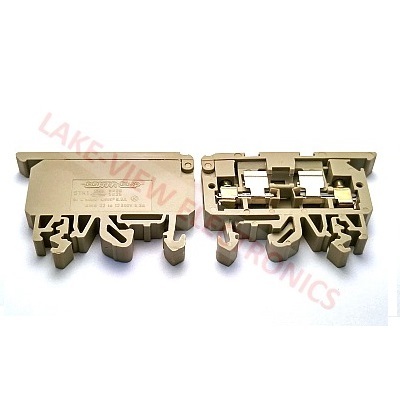 TERMINAL FUSE BLOCK 2POS TS 32/35 DIN RAIL MOUNT BEIGE