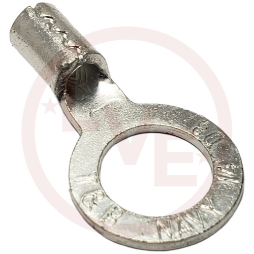 T&B D75 TERMINAL RING 8 AWG 1/2" STUD NON-INSULATED TIN PLATED
