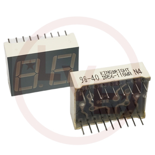 KINGBRIGHT DA56-11GWA LED DISPLAY GREEN 2 DIGIT .56"