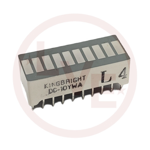 2 LED bargraph dc-10 ywa Kingbright poutres affichage dc-10ywa jaune 066261