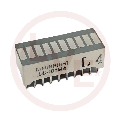 KINGBRIGHT DC-10YWA LED BARGRAPH ARRAY YELLOW 10-SEGMENT