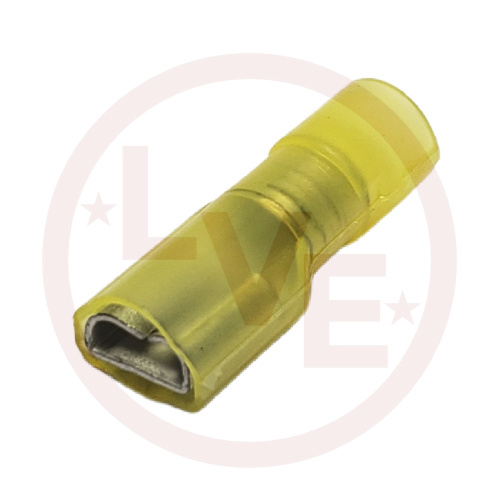 TERMINAL QDC FEMALE 12-10 AWG .250 X .032 FULLY INSULATED YELLOW NYLON