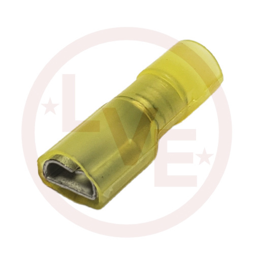 PANDUIT DNF10-250FI-D TERMINAL QDC FEMALE 12-10 AWG .250 X .032 FULLY INSULATED YELLOW NYLON