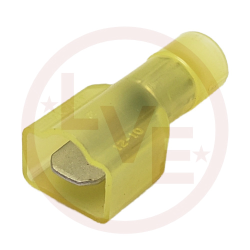 PANDUIT DNF10-250FIMB-D TERMINAL QDC MALE 12-10 AWG .250 X .032 FULLY INSULATED YELLOW NYLON