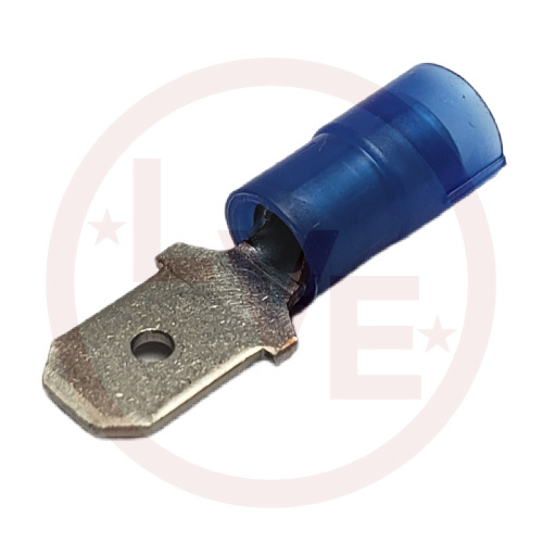 PANDUIT DNF14-250M-M TERMINAL QDC MALE 16-14 .250 X .032 AWG INSULATED BLUE