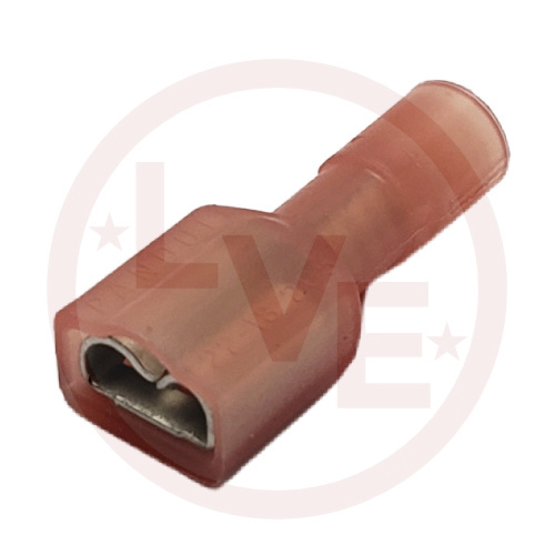 PANDUIT DNF18-205FIB-C TERMINAL QDC FEMALE 22-18 AWG .187 X .032 FULLY INSULATED RED