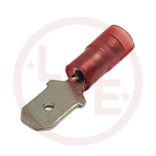 PANDUIT DNF18-250M-M TERMINAL QDC MALE 22-18 AWG .250 X.032 INSULATED RED