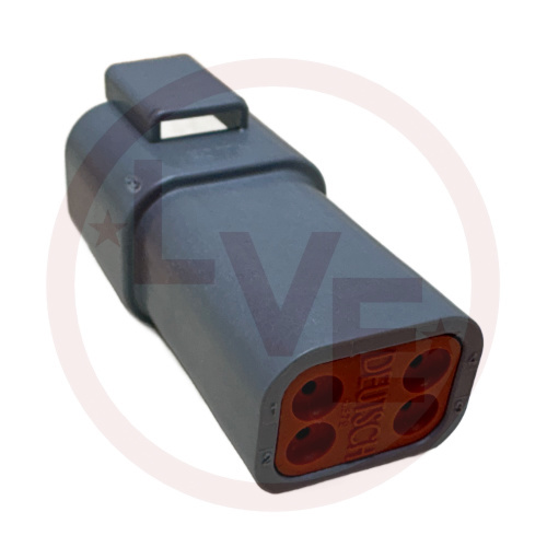 DEUTSCH DT04-4P CONNECTOR 4 POS RECEPTACLE HOUSING GRAY